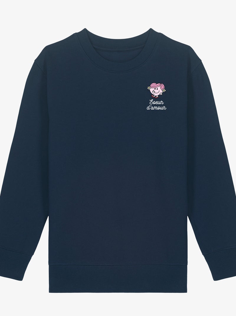 Sweat Enfant SOEUR D AMOUR COEUR Bleu marine - Kiabi