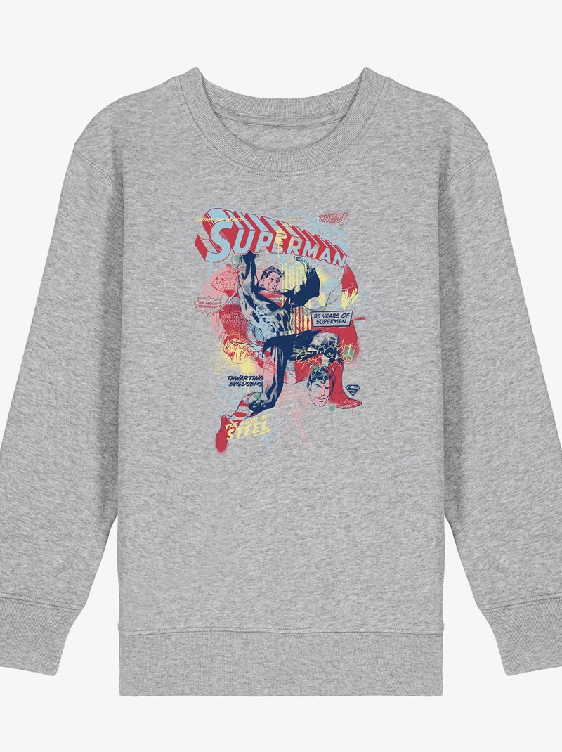 Sweat Enfant SUPERMAN 2 Gris chiné - Kiabi