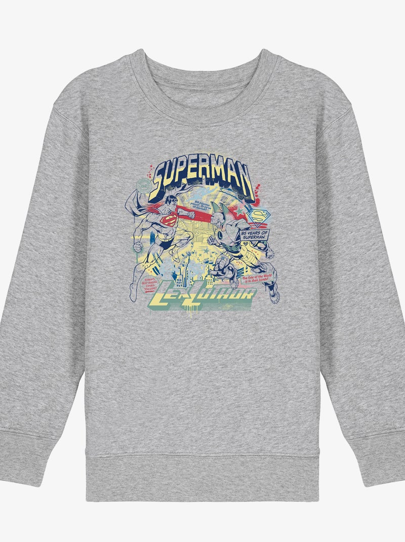 Sweat Enfant SUPERMAN LEX LUTHOR Gris chiné - Kiabi