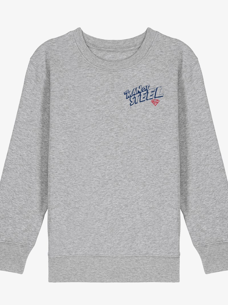 Sweat Enfant SUPERMAN THE MAN OF STEEL CŒUR Gris chiné - Kiabi