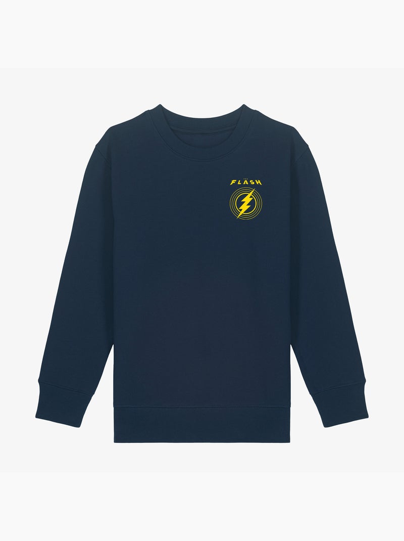 Sweat Enfant THE FLASH LOGO CŒUR Bleu marine - Kiabi
