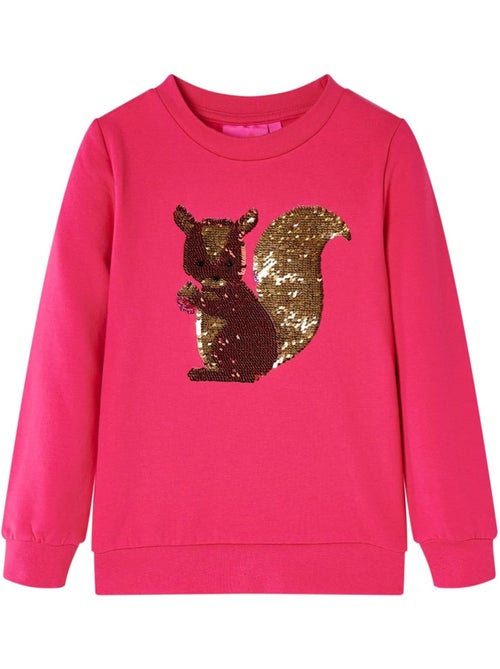 Sweat enfant vif pailleté écureuil - vidaxl - Kiabi
