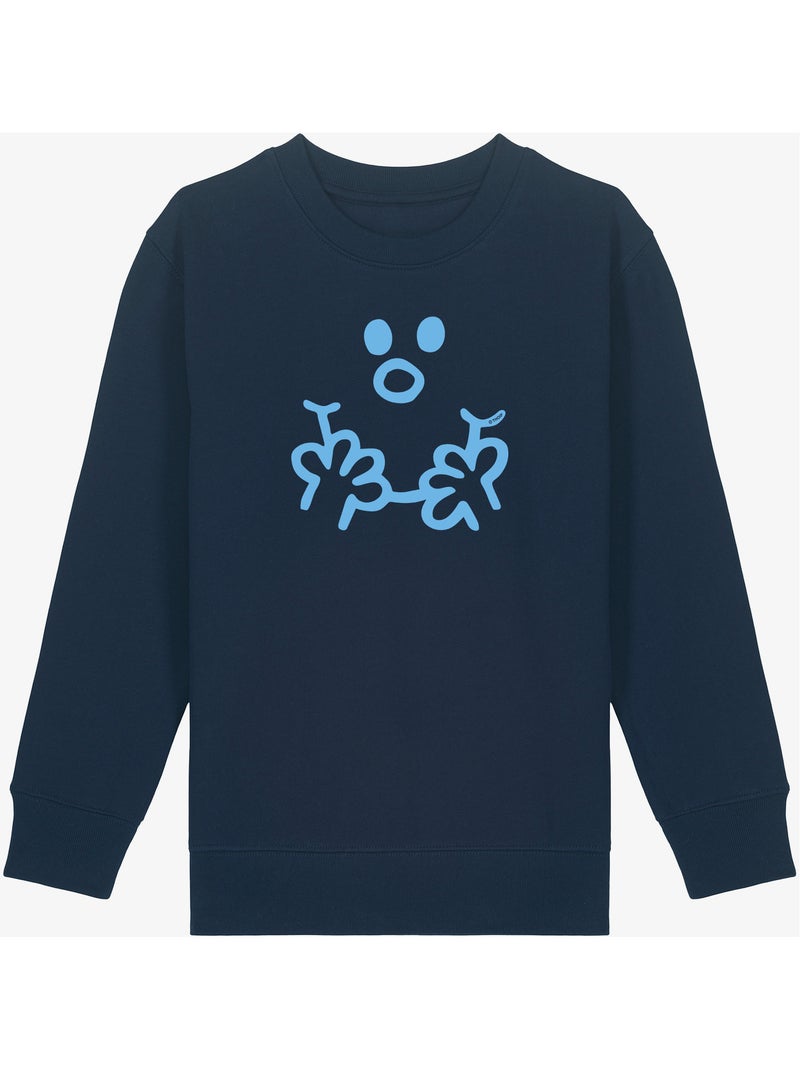 Sweat Enfant VISAGE MONSIEUR Bleu marine - Kiabi