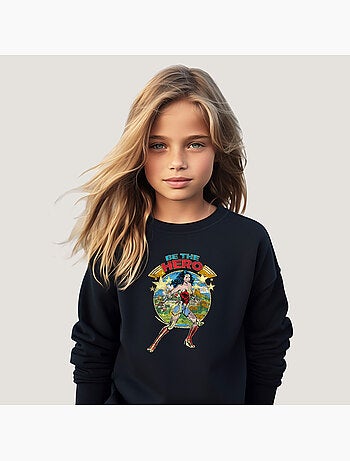 Sweat Enfant WONDER WOMAN BE THE HERO