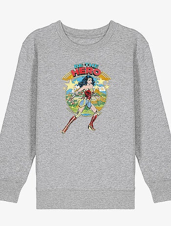 Sweat Enfant WONDER WOMAN BE THE HERO