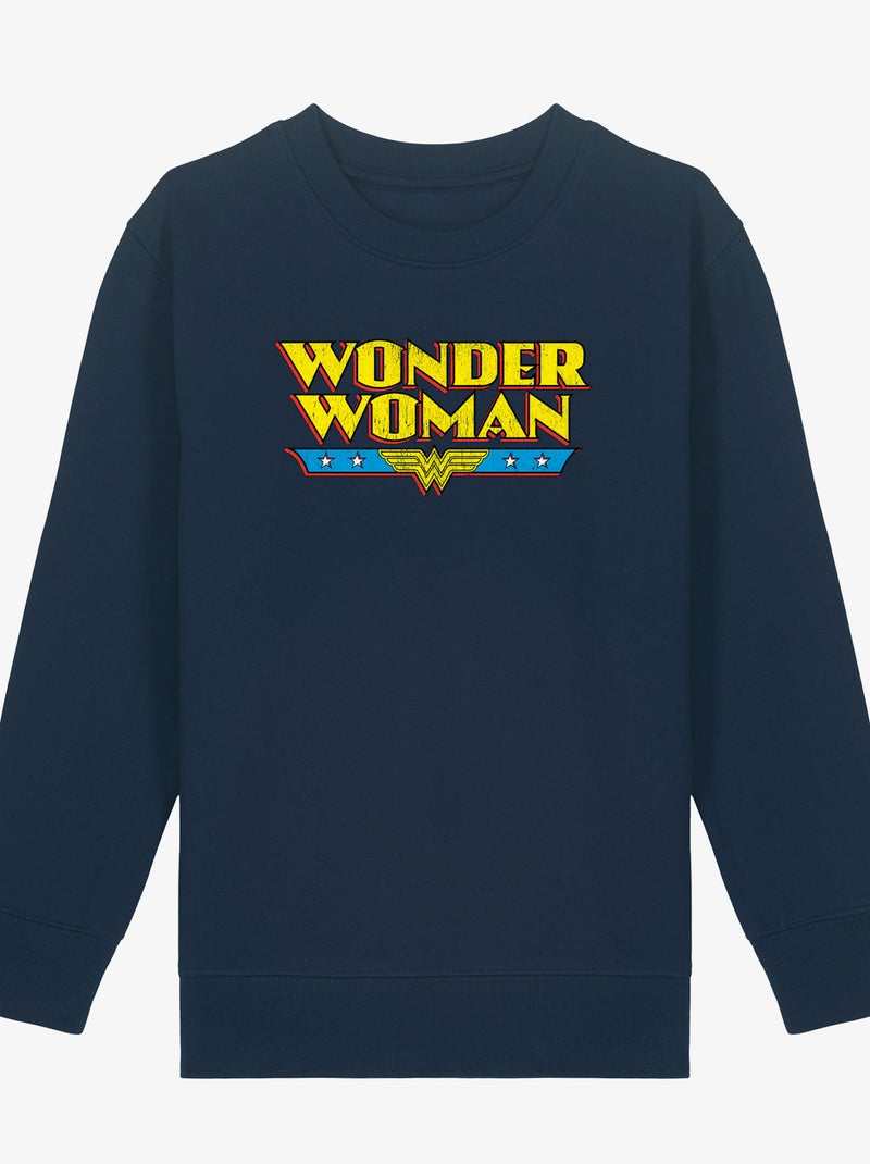 Sweat Enfant WONDER WOMAN Bleu marine - Kiabi
