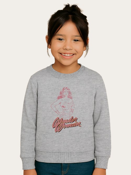 Sweat Enfant WONDER WOMAN PINK - Kiabi