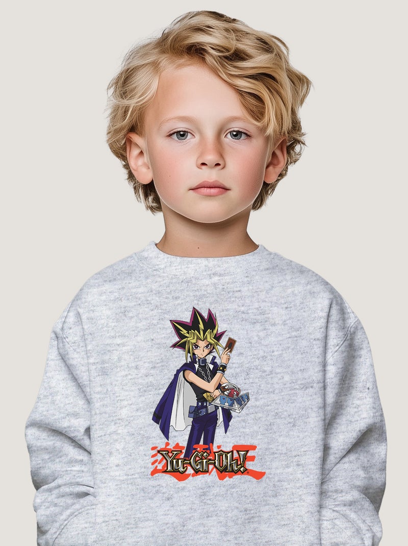 Sweat Enfant YU GI OH 4 Gris chiné - Kiabi