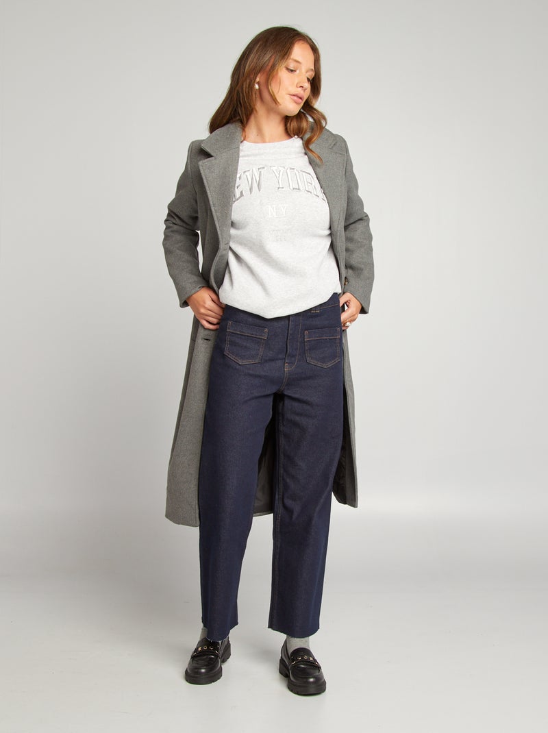 Sweat esprit campus Gris - Kiabi