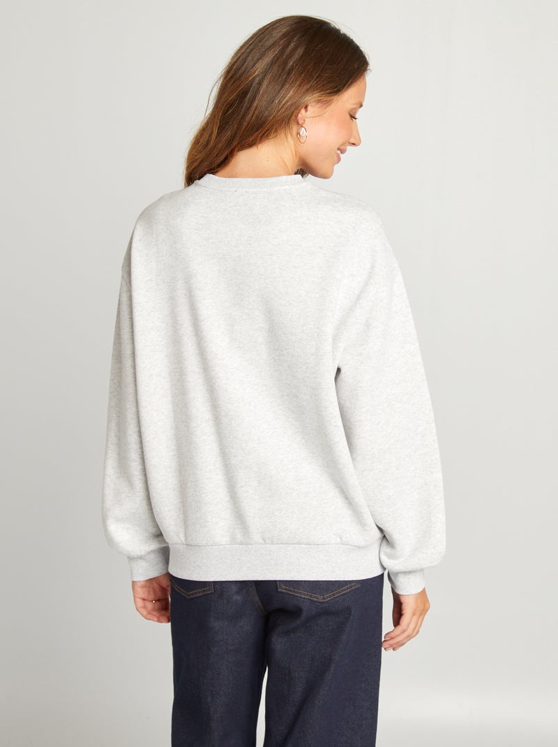 Sweat esprit campus Gris - Kiabi