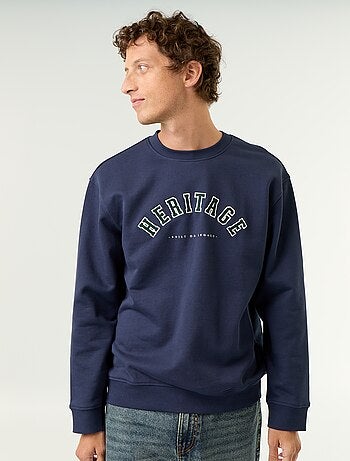 Sweat esprit sportswear avec inscriptions brodées