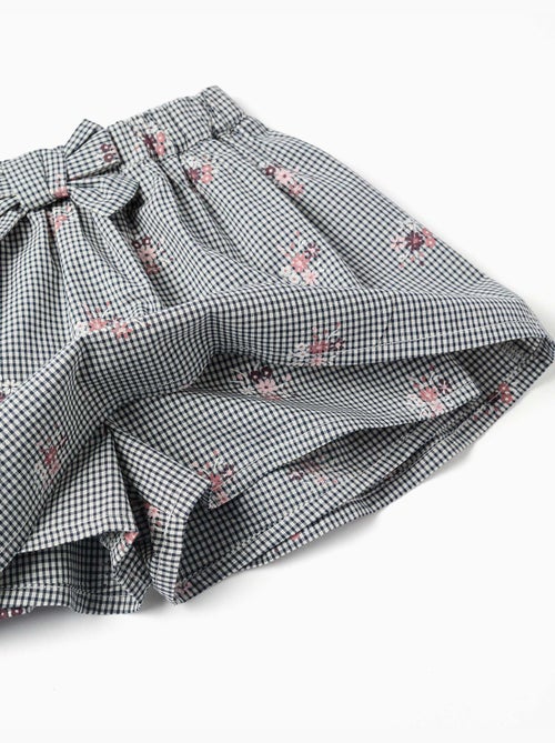 Sweat et jupe-short à carreaux Vichy en coton - Kiabi Sweat et jupe-short à carreaux Vichy en coton - Kiabi