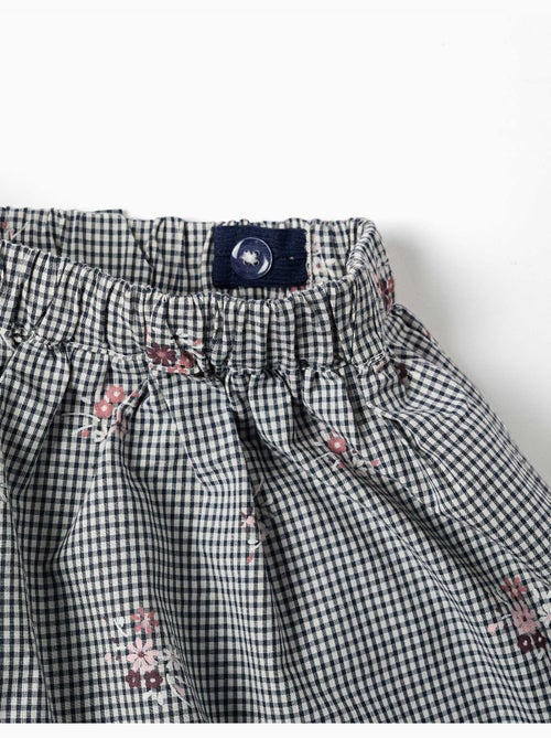 Sweat et jupe-short à carreaux Vichy en coton - Kiabi Sweat et jupe-short à carreaux Vichy en coton - Kiabi