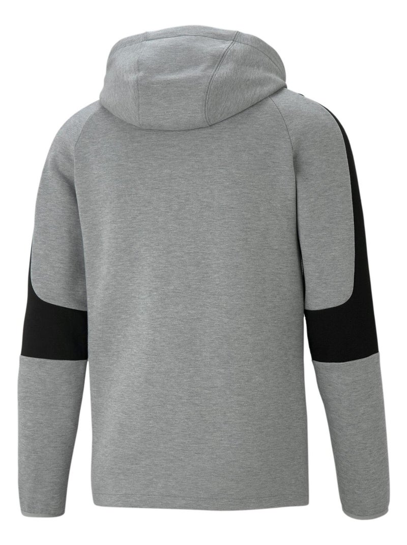 Sweat Evostripe Core Fz Hoody Gris Noir - Kiabi