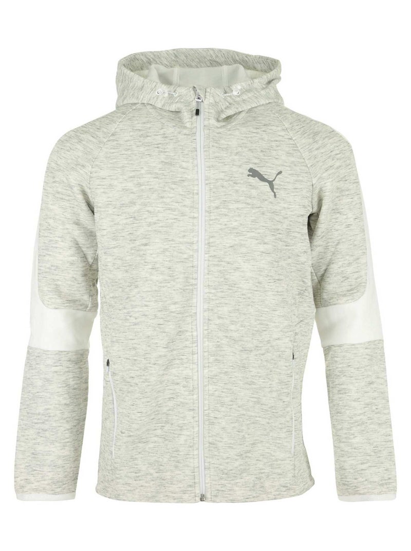 Sweat Evostripe Fz Hoodie Gris - Kiabi