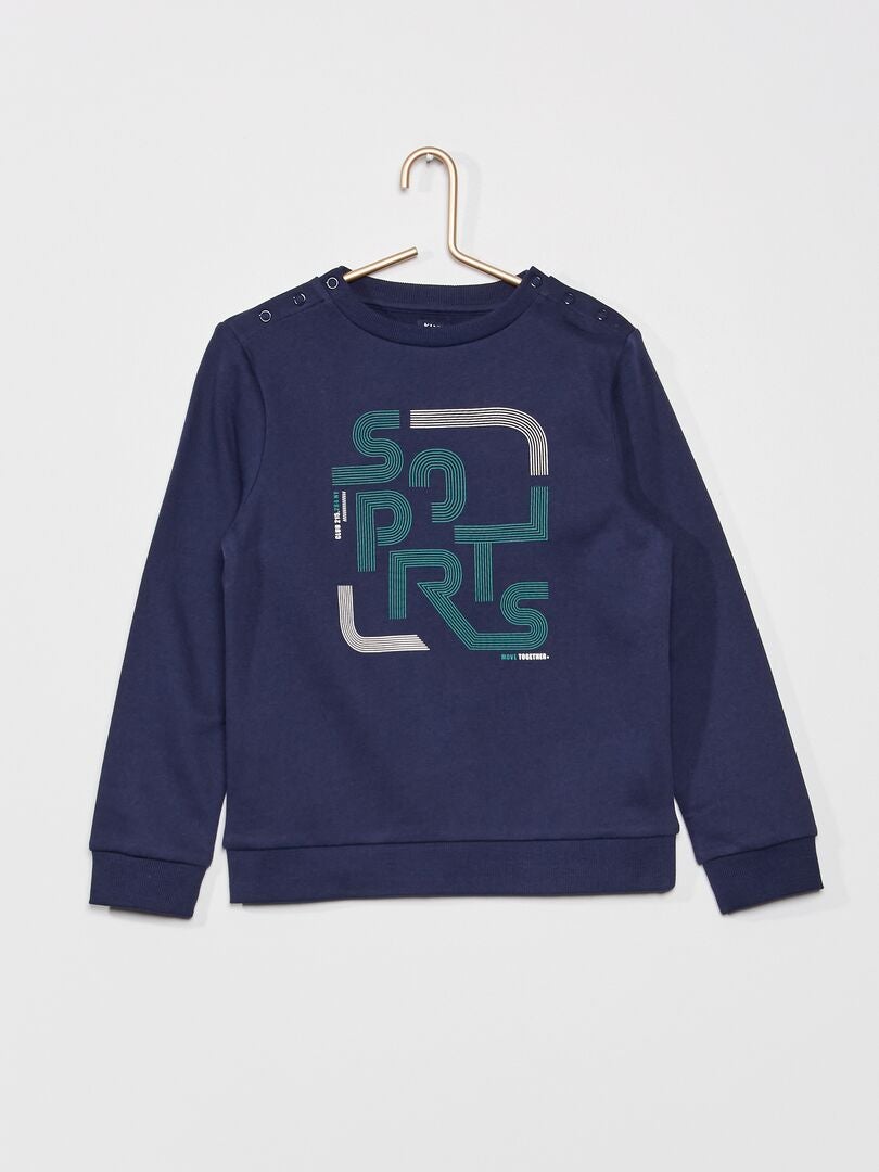 Sweat facile à enfiler Bleu marine - Kiabi