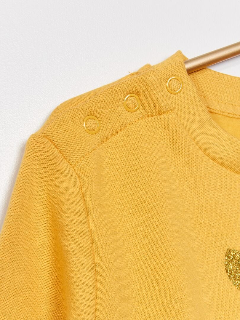 Sweat facile à enfiler Jaune - Kiabi