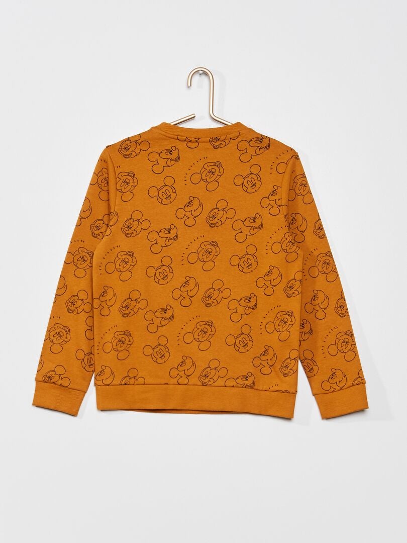 Sweat facile à enfiler 'Mickey' Jaune ocre - Kiabi