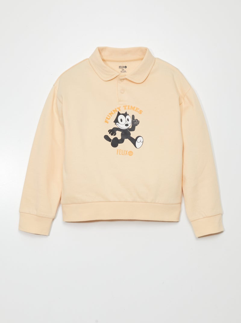 Sweat 'Felix the cat' Beige - Kiabi