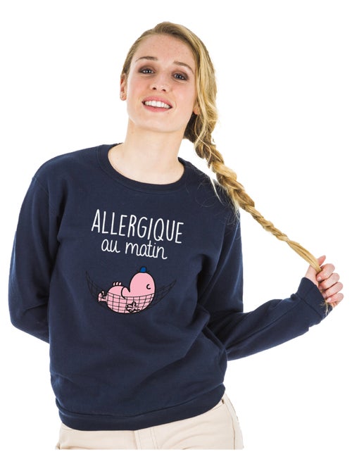 Sweat Femme - ALLERGIQUE AU MATIN - Kiabi