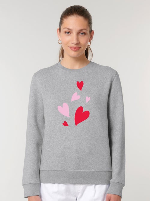 Sweat Femme - BACK MANY HEARTS - Kiabi