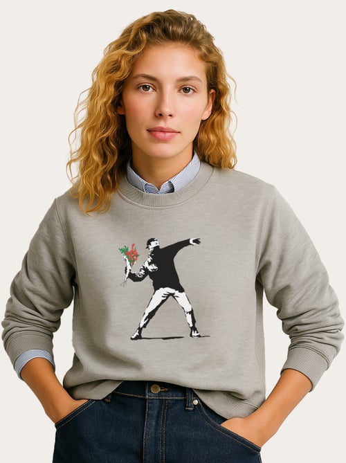 Sweat Femme - BANKSY LOVE - Kiabi