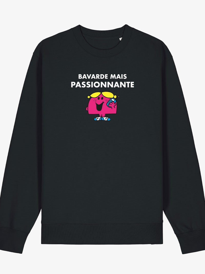 Sweat Femme - BAVARDE MAIS PASSIONNANTE Noir - Kiabi