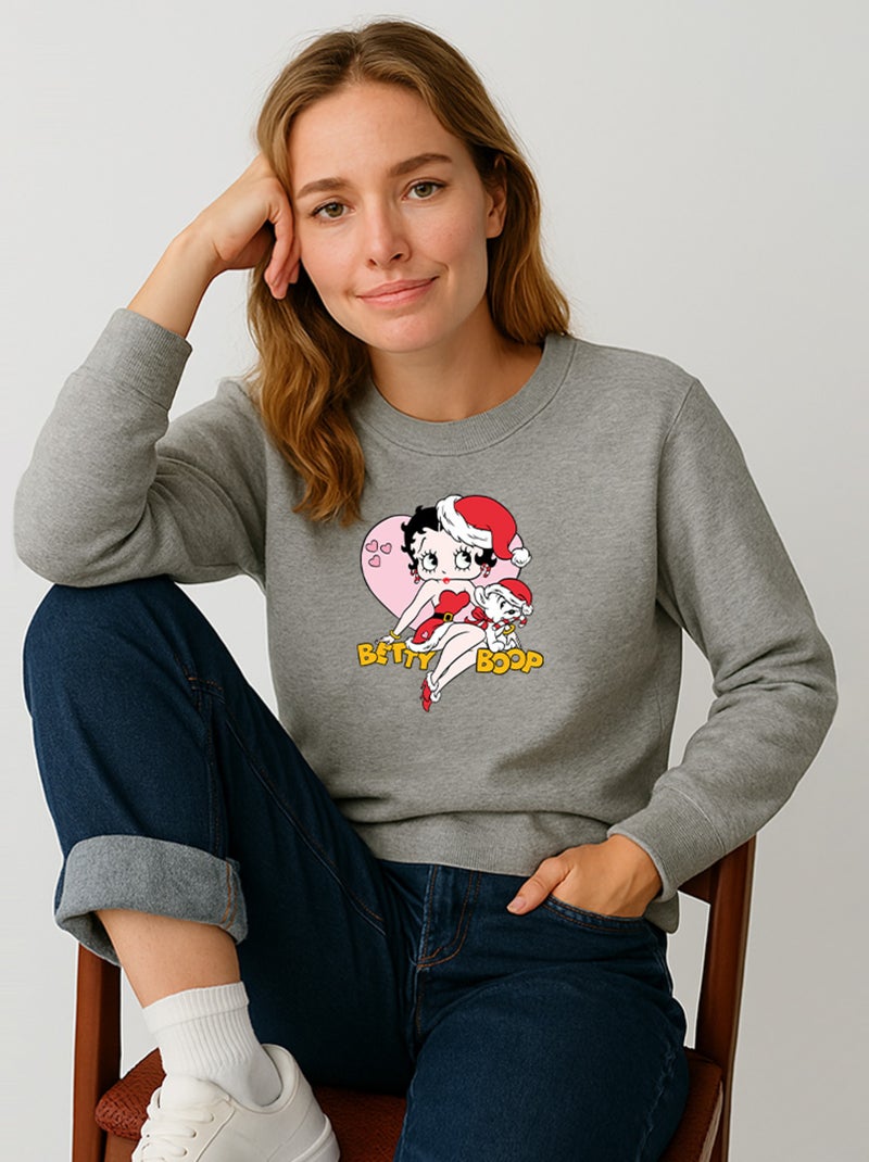 Sweat Femme - BETTY BOOP 1 Gris chiné - Kiabi