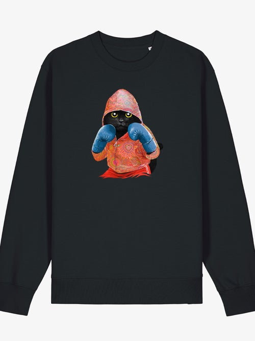 Sweat Femme - BOXING CAT BLACK - Kiabi