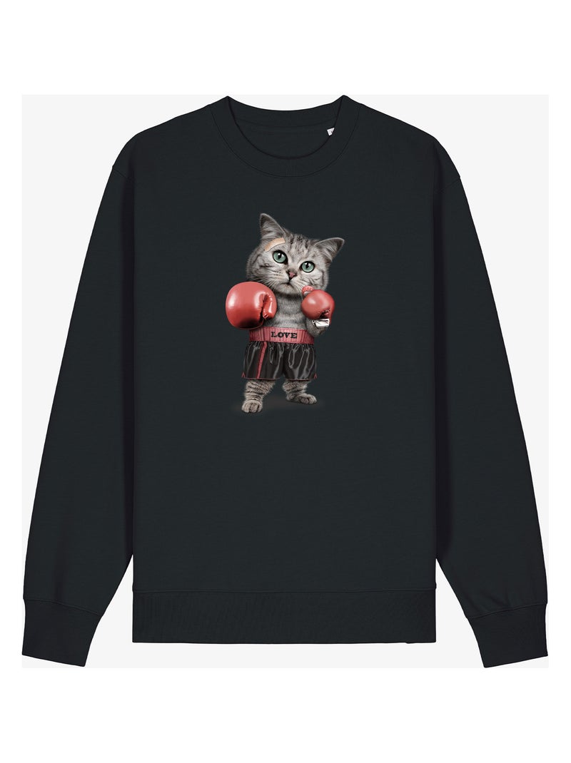 Sweat Femme - BOXING CAT Noir - Kiabi