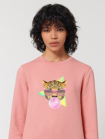 Sweat Femme - BUBBLE GUM LEO
