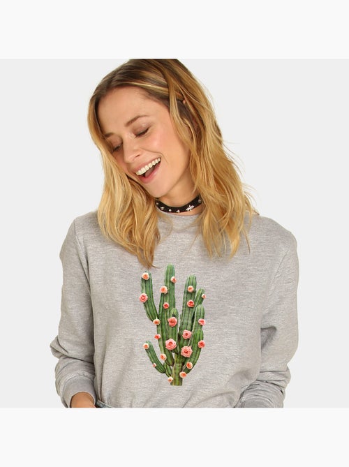 Sweat Femme - CACTUS AND ROSES - Kiabi