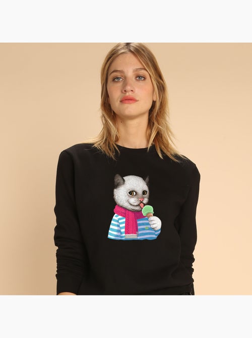 Sweat Femme - CAT AND ICE CREAM - Kiabi