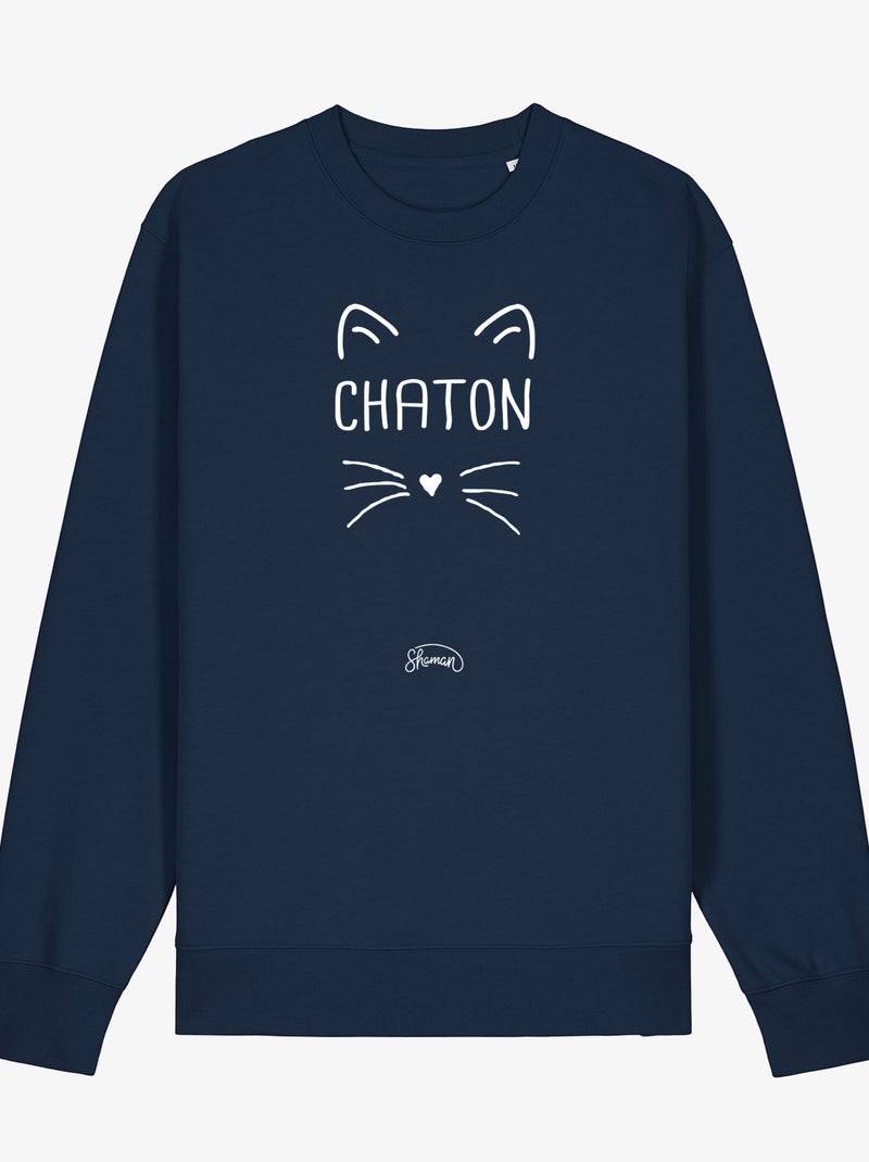 Sweat Femme - CHATON Bleu marine - Kiabi