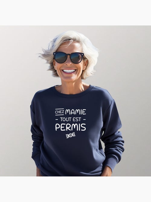 Sweat Femme - CHEZ MAMIE TOUT EST PERMIS - Kiabi