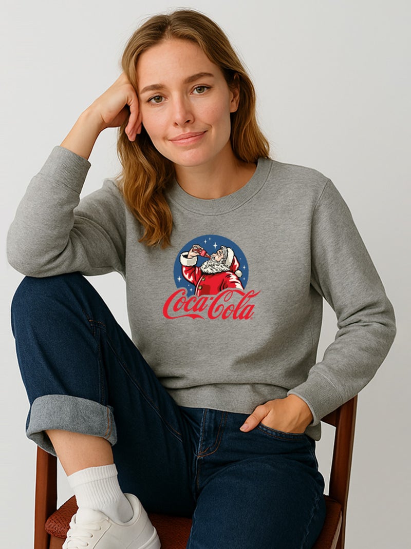 Sweat Femme - COCA COLA 3 Gris chiné - Kiabi