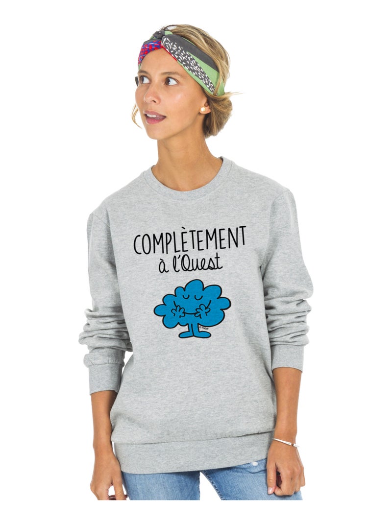 Sweat Femme - COMPLÈTEMENT À L'OUEST Gris chiné - Kiabi