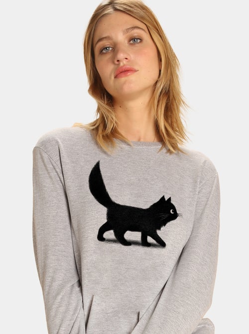 Sweat Femme - CREEPING CAT - Kiabi