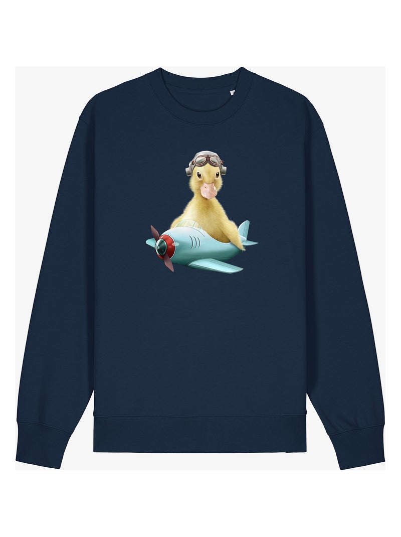 Sweat Femme - DUCK PILOT Bleu marine - Kiabi
