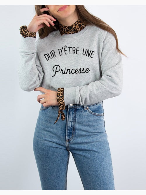 Sweat Femme - DUR D'ETRE UNE PRINCESSE - Kiabi