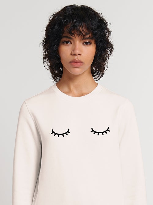 Sweat Femme - EYES CLOSED - Kiabi
