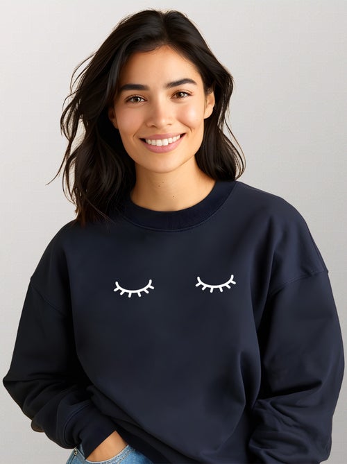 Sweat Femme - EYES CLOSED - Kiabi