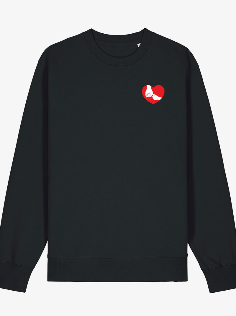 Sweat Femme - FAMILLE CŒUR Noir - Kiabi
