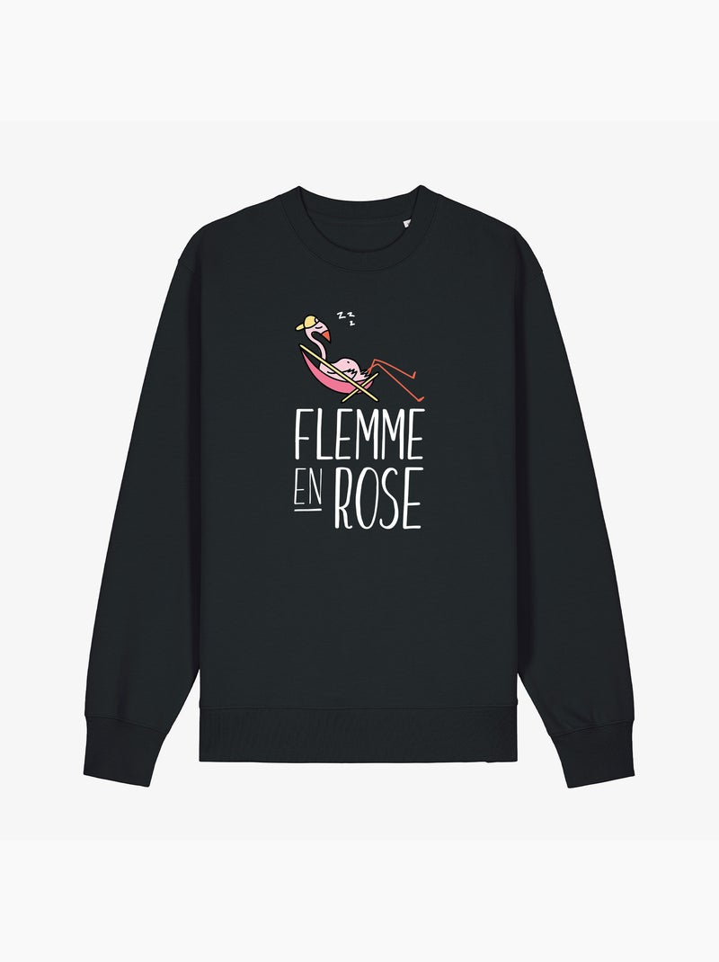 Sweat Femme - FLEMME EN ROSE Noir - Kiabi