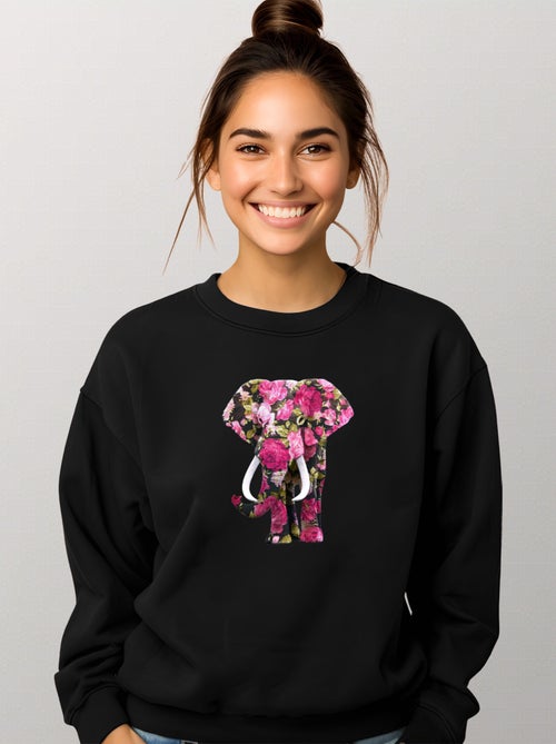 Sweat Femme - FLORAL ELEPHANT - Kiabi