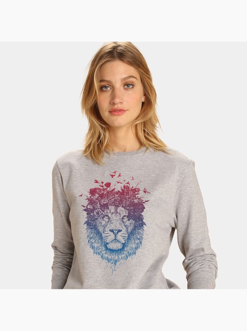 Sweat Femme - FLORAL LION - Kiabi