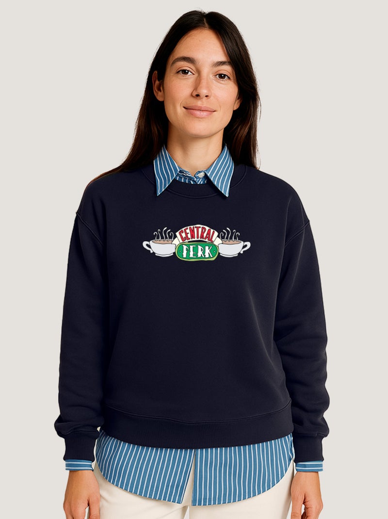 Sweat Femme - FRIENDS CENTRAL PERK Bleu marine - Kiabi