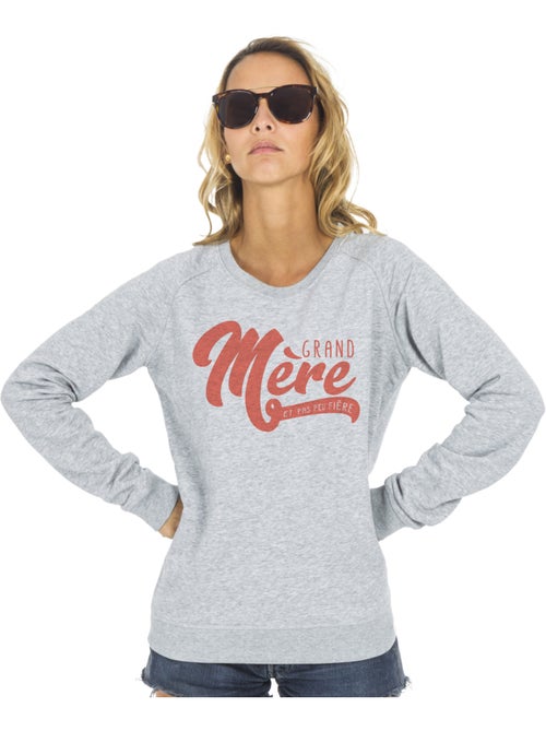 Sweat Femme - GRAND MÈRE ET PAS PEU FIÈRE - Kiabi