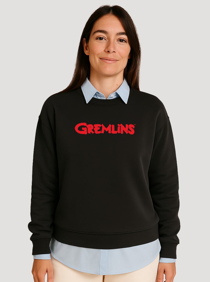 Sweat Femme - GREMLINS LOGO Noir - Kiabi