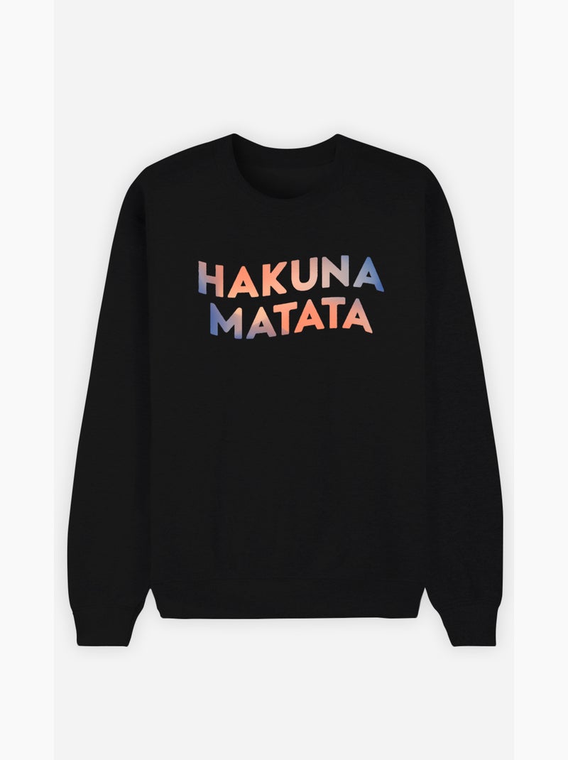 Sweat Femme - HAKUNA MATATA 3 Noir - Kiabi